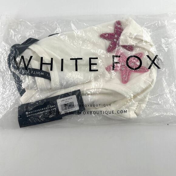 White Fox Sirena Rib Tank White Size M - Picture 3 of 8